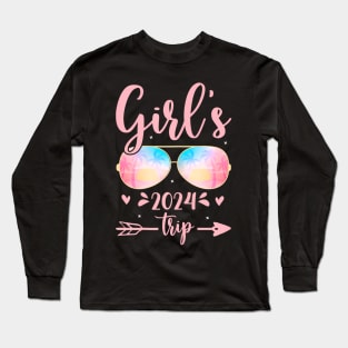 Weekend Hello Summer 2024 Vacation Girls Trip 2024 Long Sleeve T-Shirt